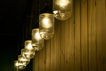 light lamp electricity hanging decorate home interior in christmas day