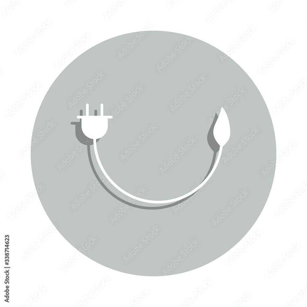 Poster socket, sprout, efficiency badge icon. simple glyph, flat vector of business icons for ui and ux, we