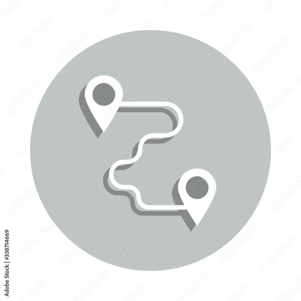 Poster pins, connection, positioning badge icon. simple glyph, flat vector of business icons for ui and ux,