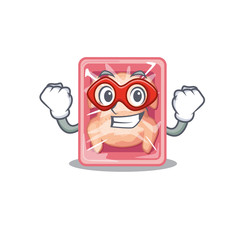Obraz premium A cartoon character of frozen chicken performed as a Super hero
