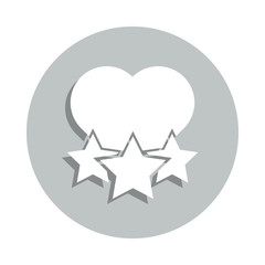 hear, stars, emotional maturity badge icon. Simple glyph, flat vector of Business icons for ui and ux, website or mobile application