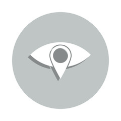 eye, pin, tracking badge icon. Simple glyph, flat vector of Business icons for ui and ux, website or mobile application