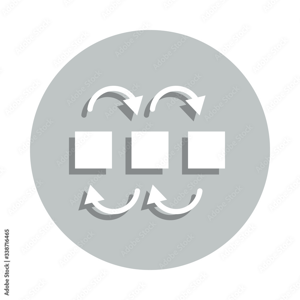 Aufkleber dependency modeling badge icon. simple glyph, flat vector of business icons for ui and ux, website o