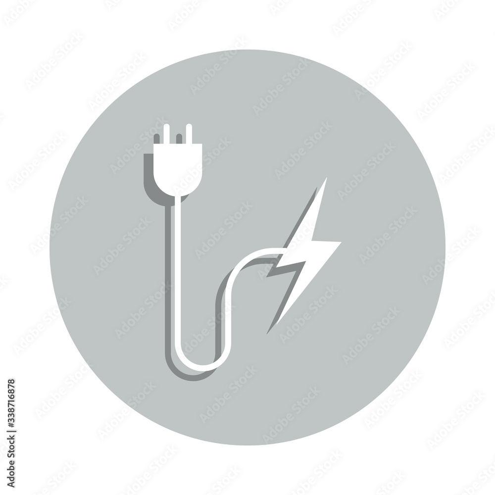 Aufkleber socket, lightning, efficiency badge icon. simple glyph, flat vector of business icons for ui and ux,