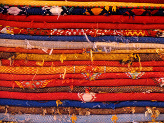 Morocco. Beautiful carpet shop on the mountain
