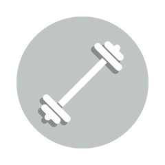 dumbbells, training badge icon. Simple glyph, flat vector of Business icons for ui and ux, website or mobile application