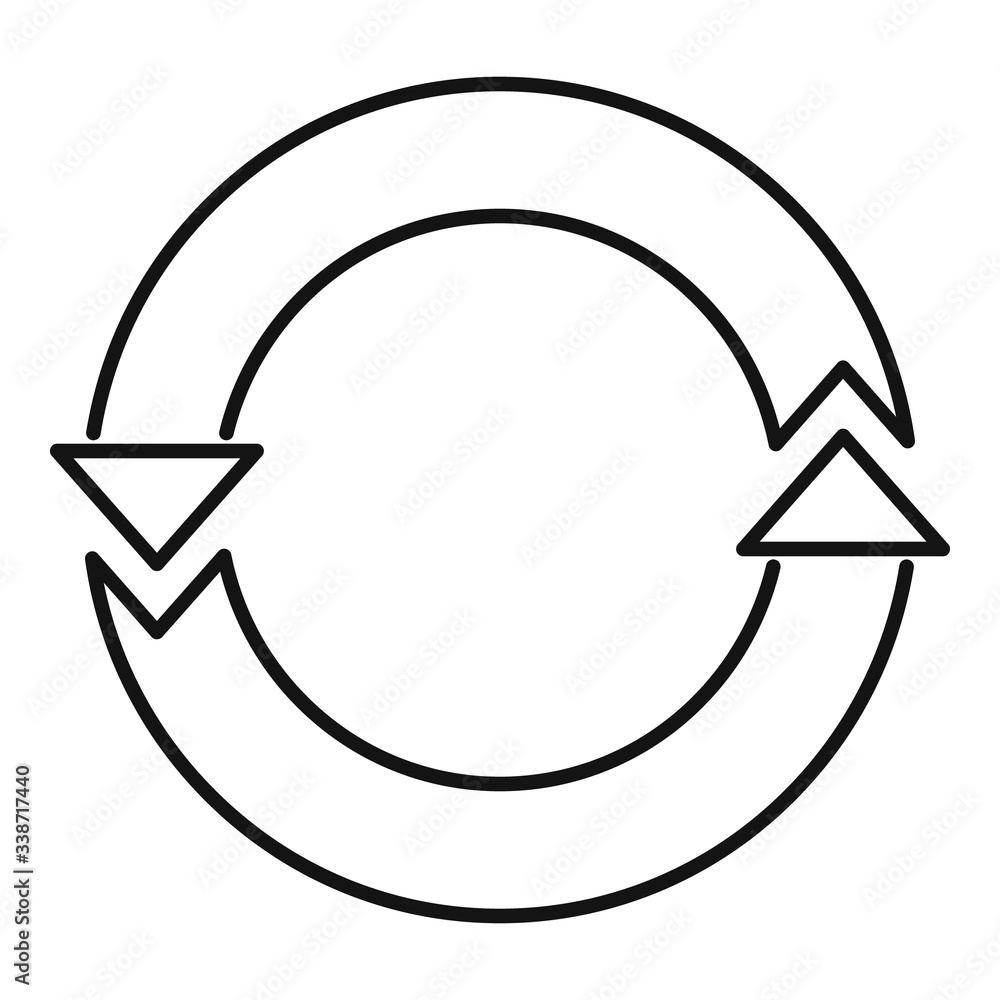 Poster paper recycling icon. outline paper recycling vector icon for web design isolated on white backgroun