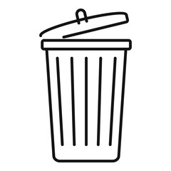 Garbage bin icon. Outline garbage bin vector icon for web design isolated on white background
