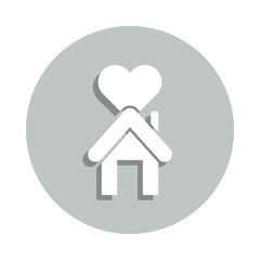 Charity, architecture and household badge icon. Simple glyph, flat vector of Charity icons for ui and ux, website or mobile application