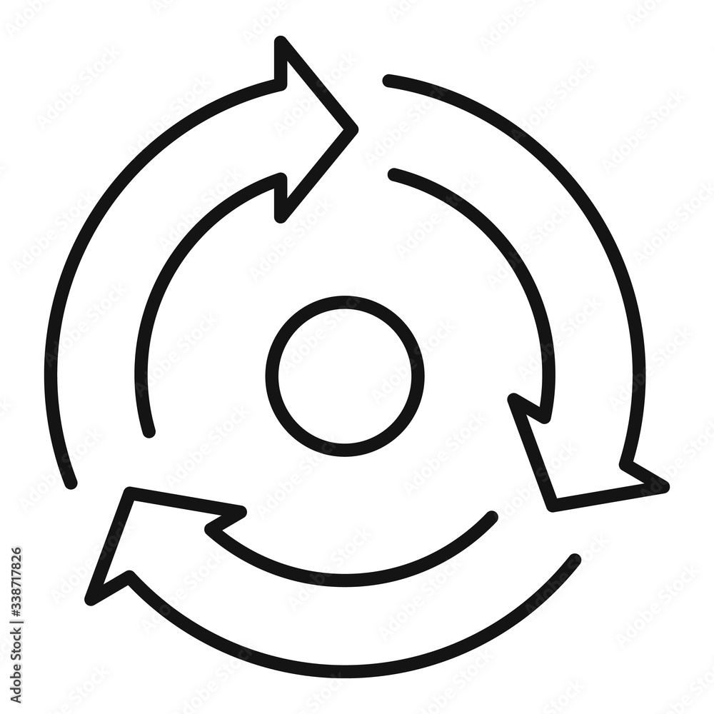 Poster factory recycling icon. outline factory recycling vector icon for web design isolated on white backg