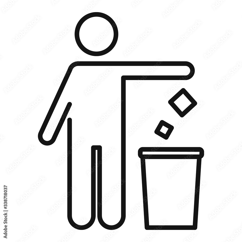 Poster recycling process icon. outline recycling process vector icon for web design isolated on white backg