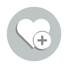 Obraz premium Charity, cardiogram badge icon. Simple glyph, flat vector of Charity icons for ui and ux, website or mobile application
