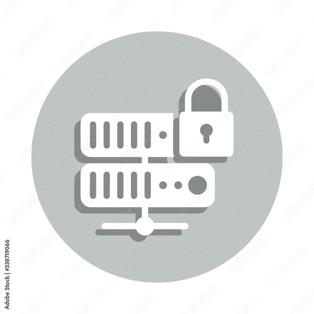 Poster internet lock, internet protection, internet safety, network badge icon. simpleglyph, flat vector of