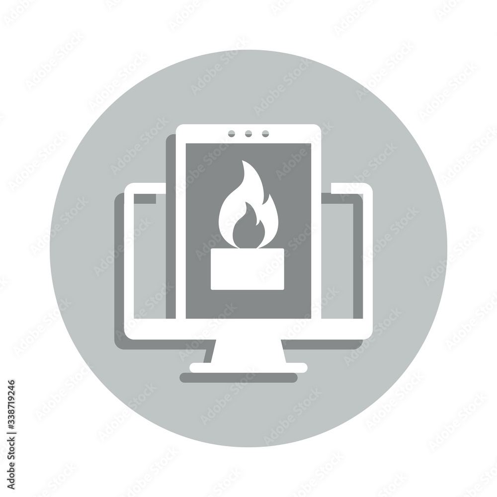 Poster firewall protected, internet, internet security badge icon. simpleglyph, flat vector of internet sec