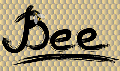 honeycomb yellow vector background bee