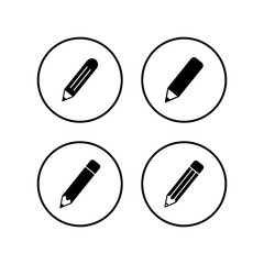 Pencil icons set. Pencil vector icon