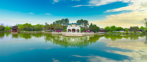Fototapeta na wymiar Scenery of Grand View Garden in Shanghai, China