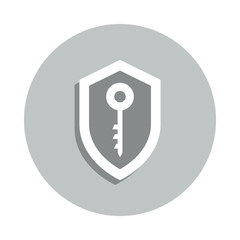 Shield badge icon. Simpleglyph, flat vector of Internet security icons for ui and ux, website or mobile application