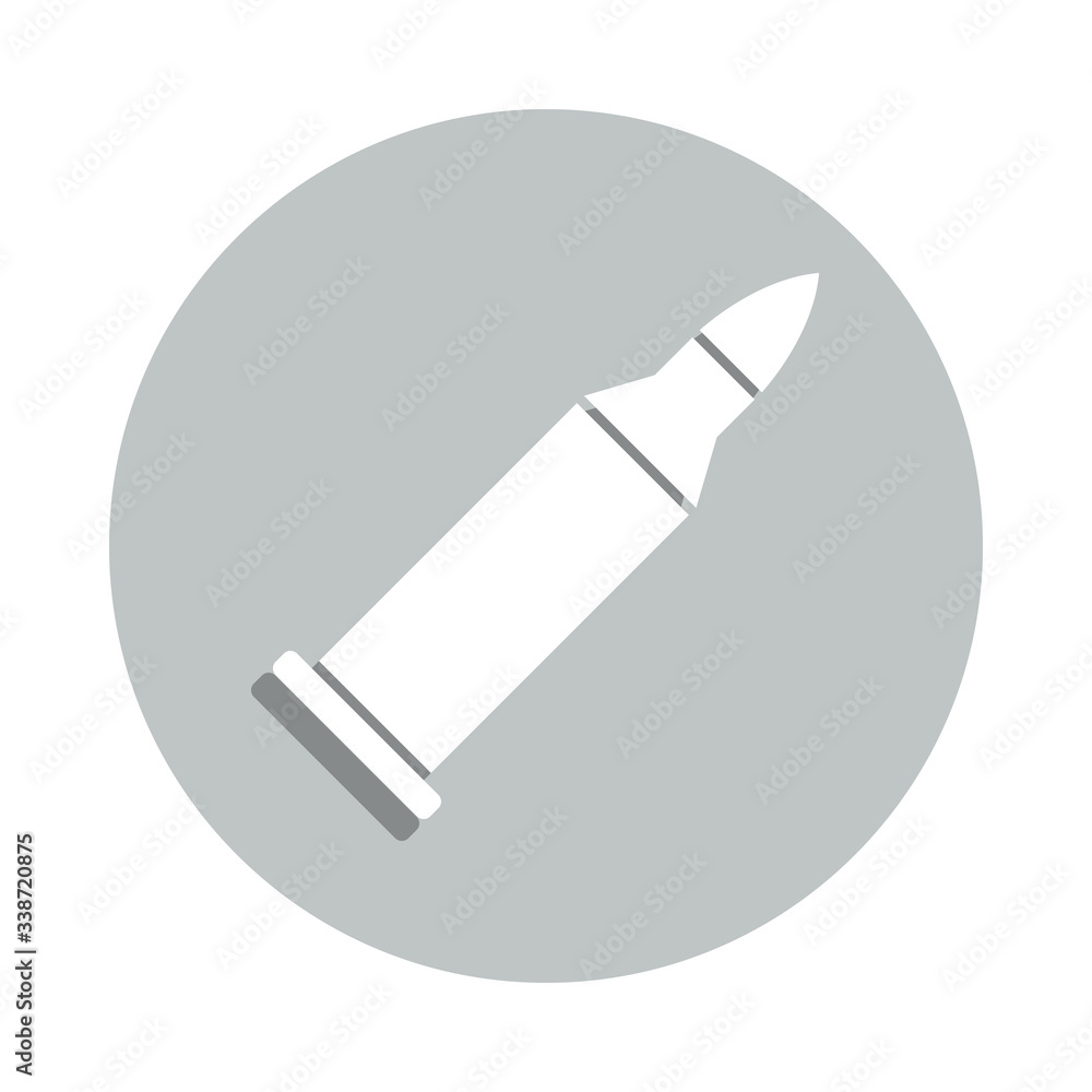 Poster bullet badge icon. simple glyph, flat vector of army icons for ui and ux, website or mobile applicat