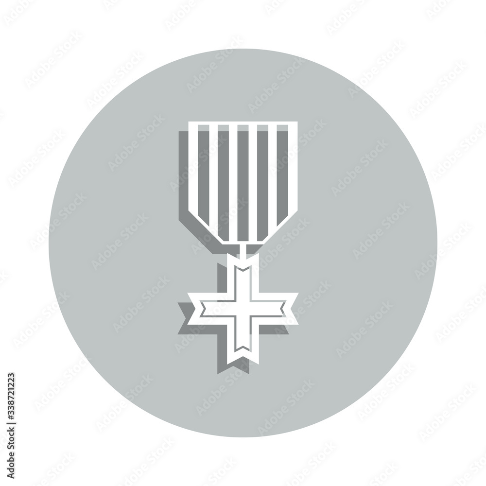 Poster military cross badge icon. simple glyph, flat vector of army icons for ui and ux, website or mobile 