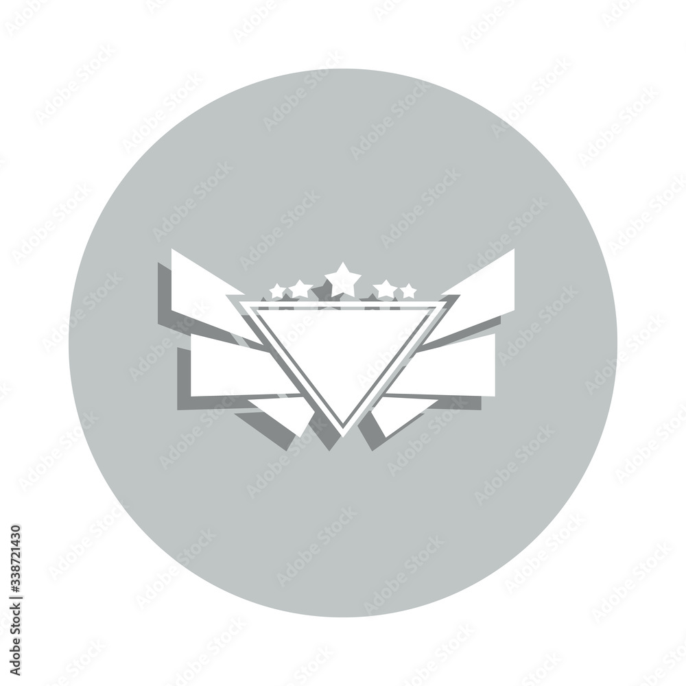Poster star patch badge icon. simple glyph, flat vector of army icons for ui and ux, website or mobile appl