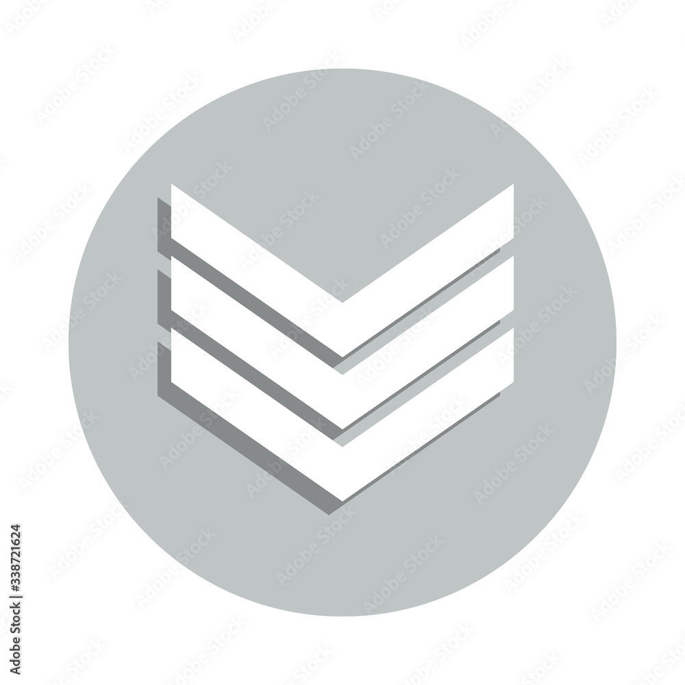 Poster rank in epaulettes badge icon. simple glyph, flat vector of army icons for ui and ux, website or mob