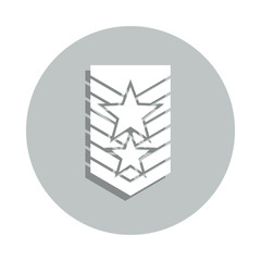 military epaulettes badge icon. Simple glyph, flat vector of army icons for ui and ux, website or mobile application