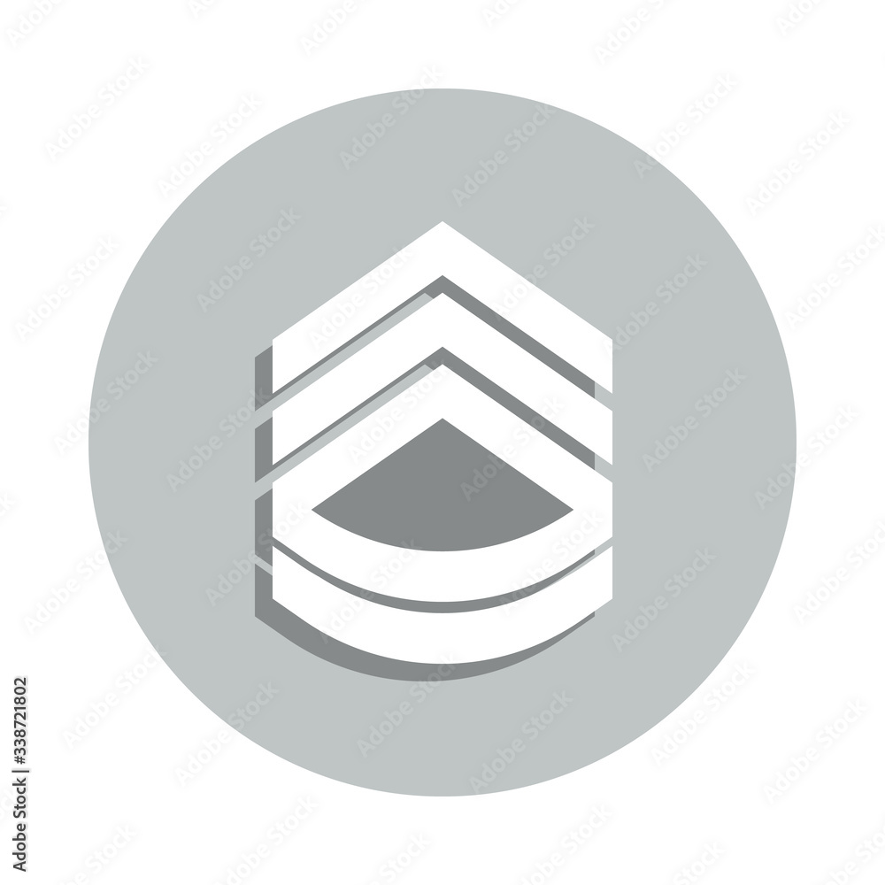 Poster rank in epaulettes badge icon. simple glyph, flat vector of army icons for ui and ux, website or mob