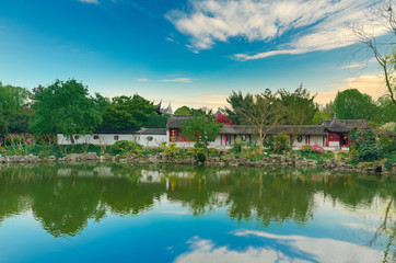 Fototapeta na wymiar Scenery of Grand View Garden in Shanghai, China