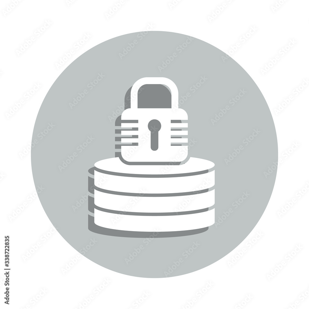 Poster lock, network badge icon. simple glyph, flat vector of network icons for ui and ux, website or mobil