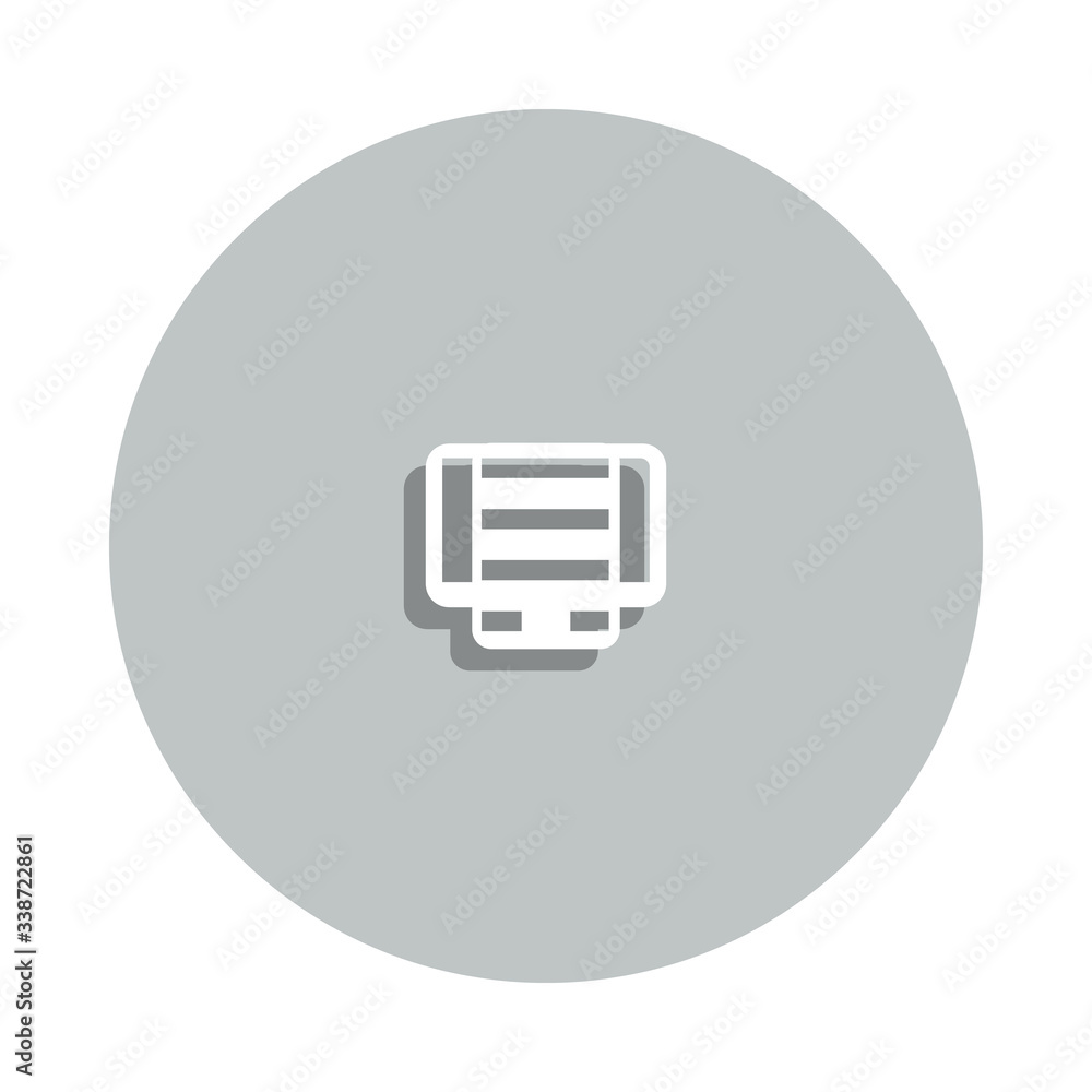 Poster computer, database badge icon. simple glyph, flat vector of network icons for ui and ux, website or 