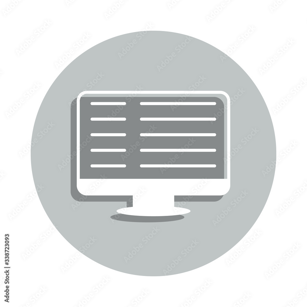 Poster monitor, text badge icon. simple glyph, flat vector of miscellaneous icons for ui and ux, website or