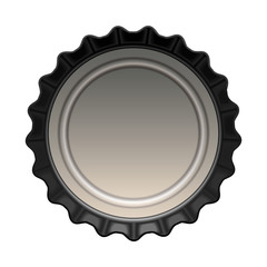 Illustration der Rückseite eines schwarzen Kronkorken