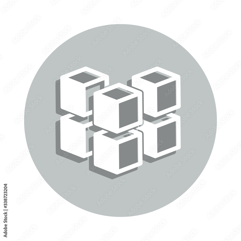Poster geometric cube badge icon. simple glyph, flat vector of miscellaneous icons for ui and ux, website o