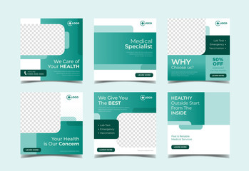 Health banner template for social media