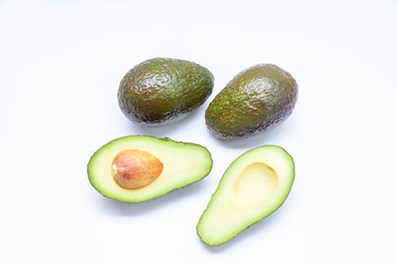 Avocado fruit , detail of the interior and seed. It is very healthy and delicious.