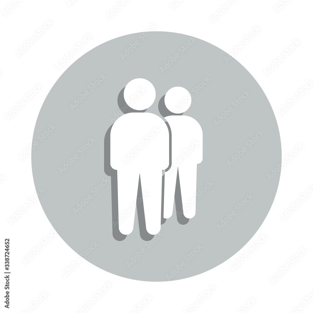 Poster staff badge icon. simple glyph, flat vector of conversation icons for ui and ux, website or mobile a