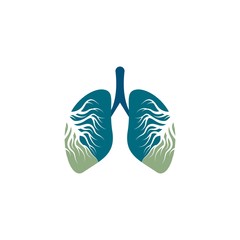 Lung logo template vector icon