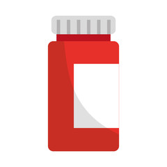 bottle of medicine isolated icon vector illustration design