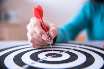 woman hand target