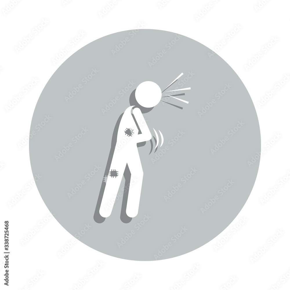 Poster hungry and poor badge icon. simple glyph, flat vector of poor people icons for ui and ux, website or