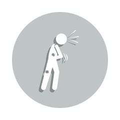 hungry and poor badge icon. Simple glyph, flat vector of Poor people icons for ui and ux, website or mobile application