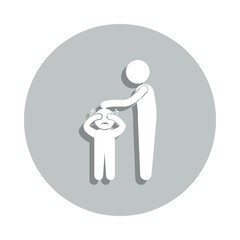 poor father badge icon. Simple glyph, flat vector of Poor people icons for ui and ux, website or mobile application
