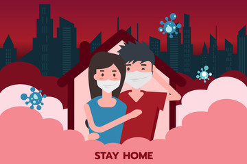 While the virus is spreading in the city, the father and mother decide to confine them at home.