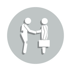 poor man and businessman badge icon. Simple glyph, flat vector of Poor people icons for ui and ux, website or mobile application