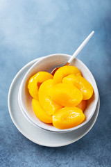 Sweet canned peaches