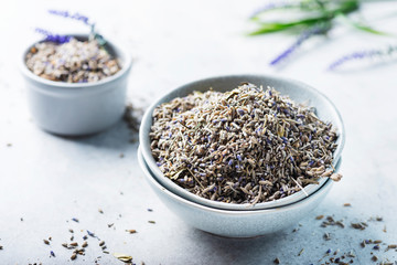 Dried lavender flowers