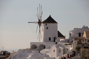 View of Oia of Santorini Island Greece 