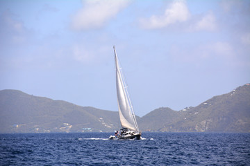 Fototapeta na wymiar Sailing BVIs