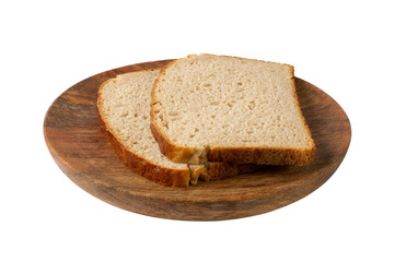 Traditional Homemade Sliced Bread Isolated on White